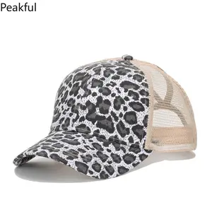 Baseball Cap – Stylish Camouflage Net Hat, Leopard Print Design, Adjustable Duckbill Cap for Sun Protection & Outdoor Activities – Perfect for Fashion and Comfort