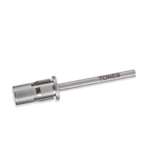 Tones Pro Mandrel Bit - 3/32" Easy-Off Stainless Steel for Nail Art & Salon Gel - Premium Quality for Manicures & Pedicures - Easy Application & Low-Vibration Performance