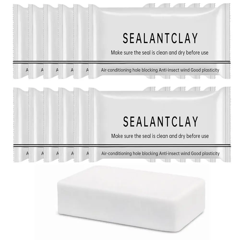 Wind Resistant Soft Gap Filling Clay, Insect Proof Reusable Putty for Air Conditioning Ducts(10PCS)