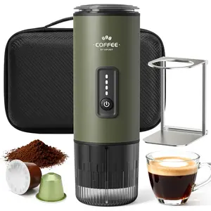 GVODE Coffee by Lifedy Portable Espresso Maker 3 in 1 Coffee Maker Set with Carrying Bag & Coffee Stand USB-C Rechargeable for Travel Office