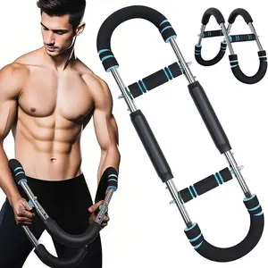 Adjustable Power Twister Arm Trainer for Chest & Arm Workout, Portable Upper Body Strength Bar for Men Home Gym Fitness