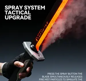 Cool Glowing Spray Spark Light Sword Portable Flashing Laser Play Toy Kids Outdoor Role Play Hobby Toy LED Luminous Interactive Game Toy Perfect Party Prop & Daily Play Entertainment Toy
