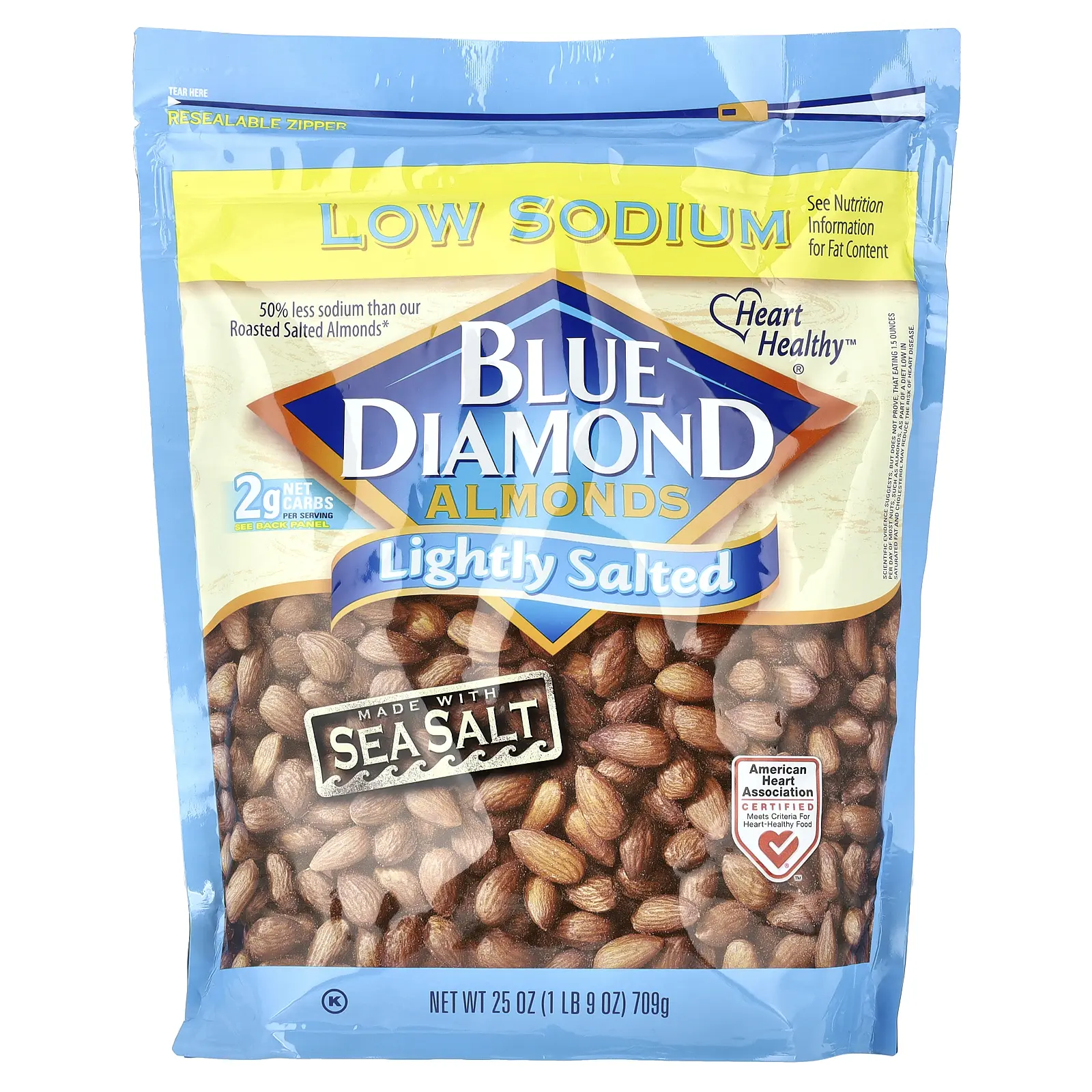 Blue Diamond Almonds, Lightly Salted, 25 oz (709 g) Blue Diamond Almonds, Lightly Salted, 25 oz (709 g)