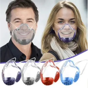 Hot Dustproof Mask Protective Mask Transparent Mouth Cover Adult Durable Mask Face Shield Combine Plastic Reusable Anti-Fog Haze Birthday Christmas Gift 2025