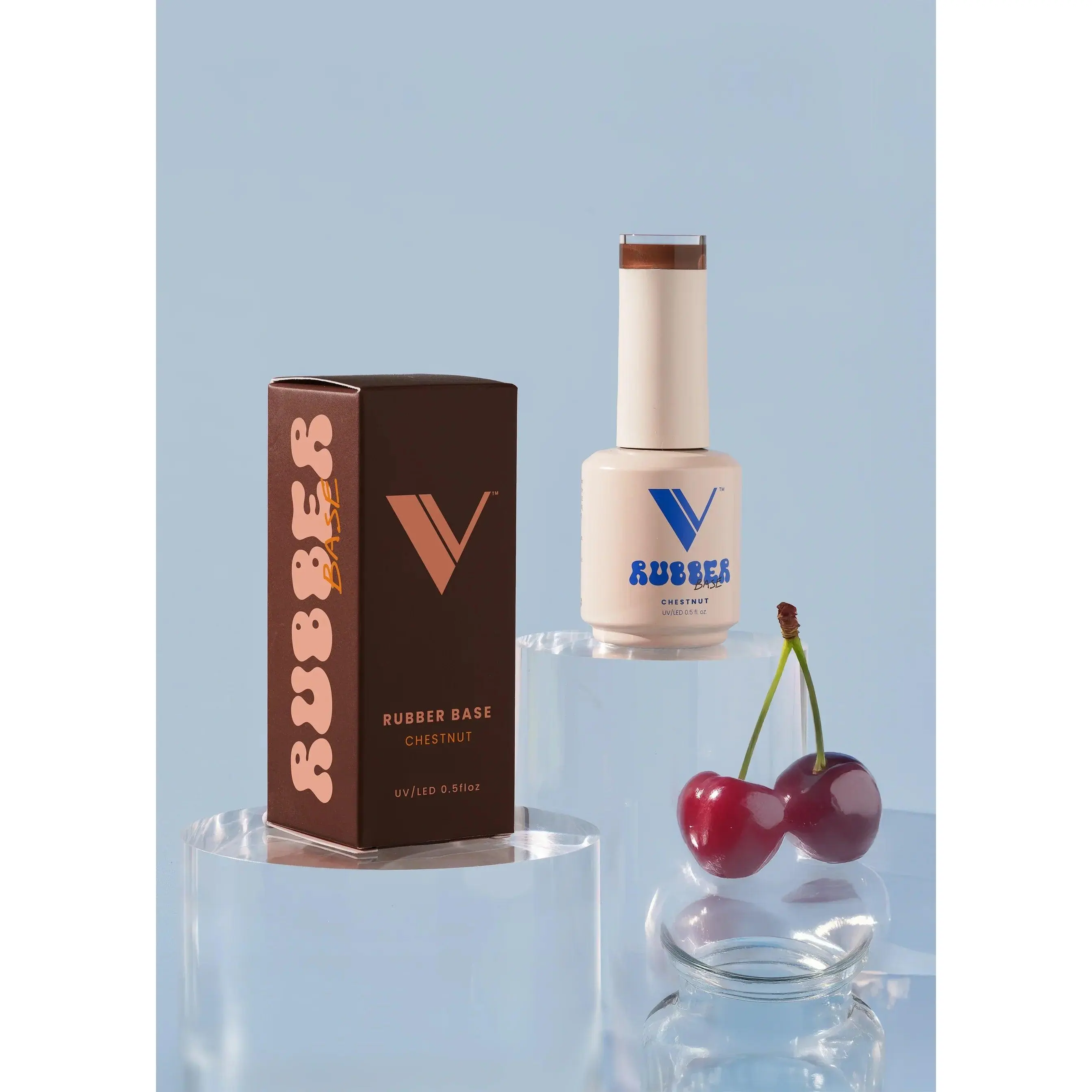 V BEAUTY PURE RUBBER BASE - CHESTNUT