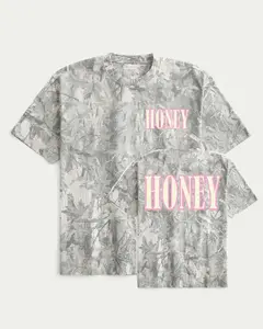 MHC Honey Camo Graphic T-Shirt, Outdoor Hunting Style Apparel, Camping Fishing Outfit, Casual Streetwear Look, Woods Adventure Gear