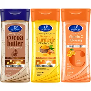 3PCS DR.DAVEY Turmeric Omega-3 Glow Body OIL +Cocoa Butter Body OIL+VITAMIN C Body Oil Body essential oil set, skin care oil, Nourishing Oil, moisturizing, Moisture and hydrating care, suitable for all seasons for Body, Face, Hand, Lip, Eye,travel