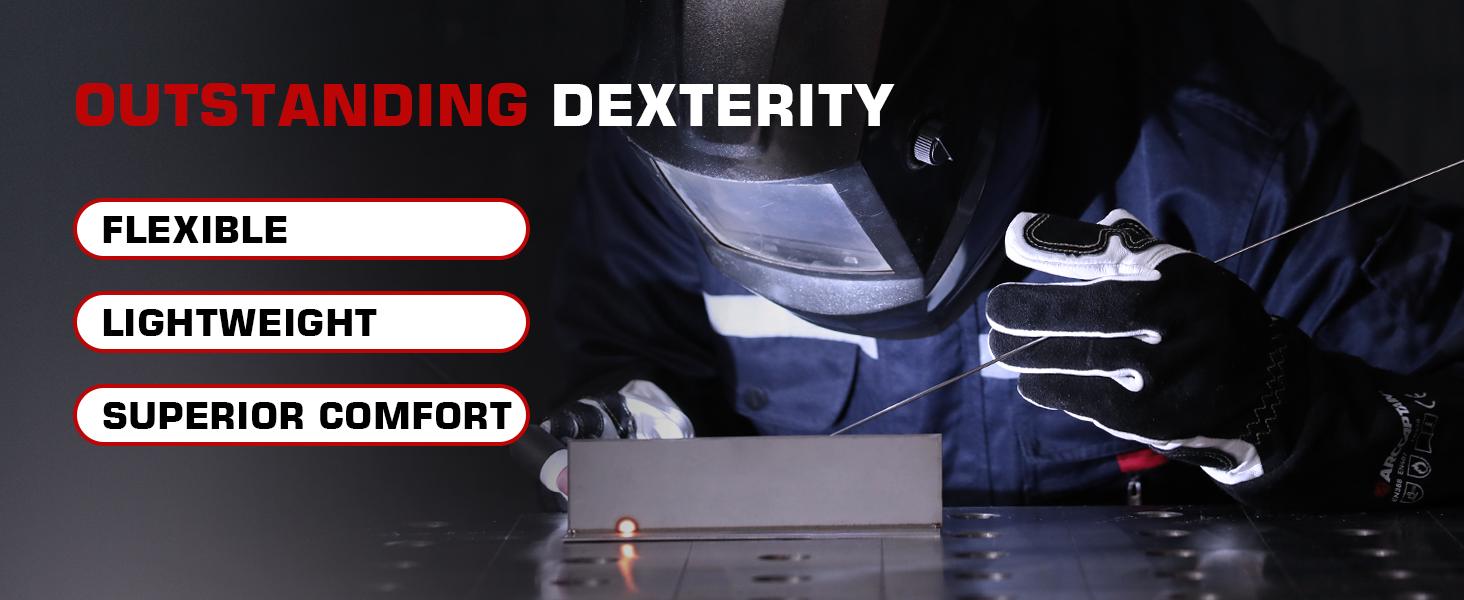 ARCCAPTAIN Tig Welding Gloves: Premium Goatskin Grain Leather, Dexterity, Comfort, Duralble Tig Gloves for Work Protection