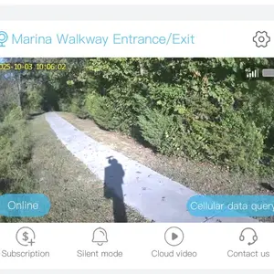 4G LTE Solar Security Cameras Outdoor Wireless - No WiFi Needed, 2K Color Night Vision, 360 °  Live View, PIR Motion Detection, 2-Way Talk, Built-in SIM Card, Surveillance for Remote Locations