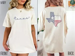 Texas Comfort Colors Shirt  Women's Texas Flag Crewneck Tee  Texas Home State  Cute Texas Gift