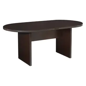 Race Track Top Spacious Modern Conference Table for 6 People - 6 Feet, Sleek Design, 71" x 35" x 29" - Ideal for Office Meetings