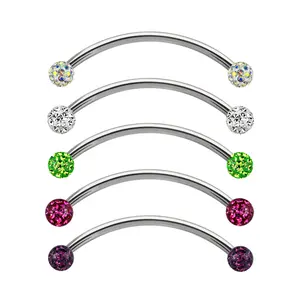 14G Ferido Tops Tongue Rings Grade Titanium Barbell Snakes Eyes Piercing Jewelry - Sold Individually