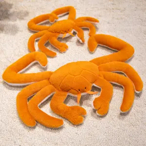 30cm-55cm Realistic King Crab Toy, Soft Skin-Friendly Shell, PP Cotton Filled Plush Doll, Sofa Table Bed Decoration