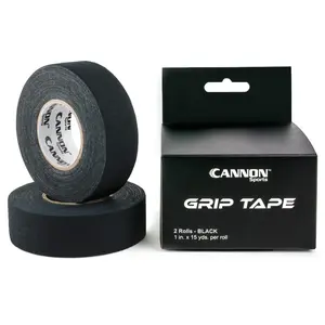 Cannon Sports Hockey Tape 2 Rolls (1 in x 45 ft Each) – Water Resistant Cloth Athletic Grip Tape for Hockey, Baseball, Softball, Lacrosse & Tennis – Non-Slip, Breathable, Hypoallergenic