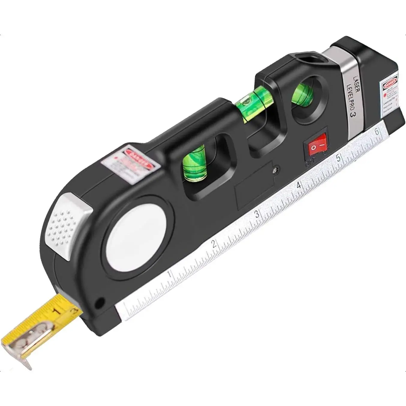 Swiilpo Laser level, Multipurpose Laser tape measure Line 8ft+ Tape Measure Ruler Adjusted Standard and Metric Rulers Update Batteries A80 (Laser level),By Traiisutor