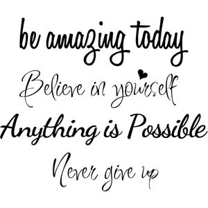 Large Inspirational Quote Wall Decals, Removable Positive Saying Lettering Stickers, Motivational Word Decal Peel and Stick for Classroom Home Living Room Bedroom Office DIY Art Decor