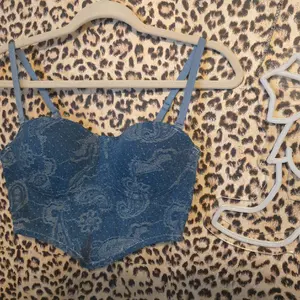 Paisley Denim Bustier