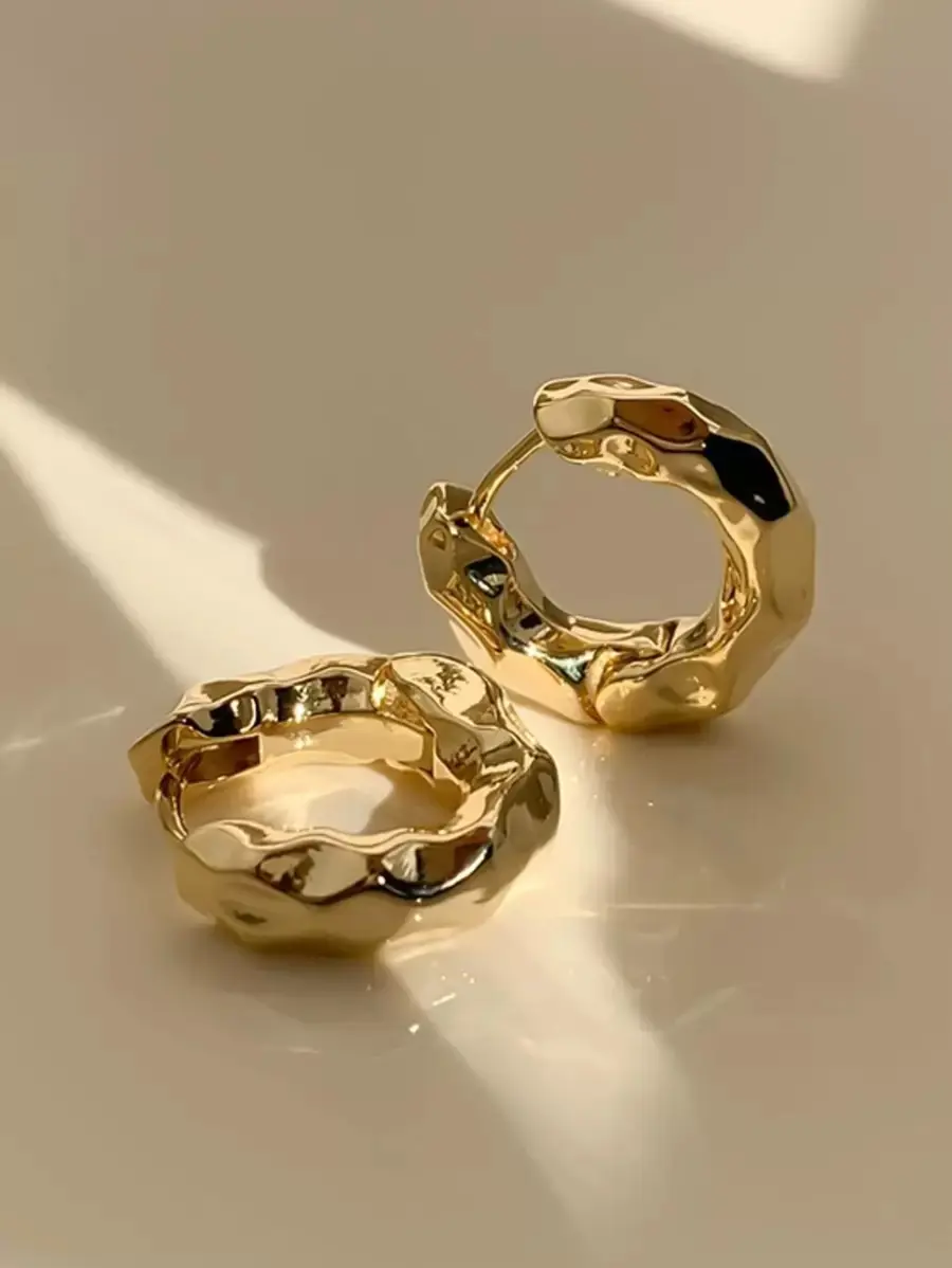Structured Hoop Earrings, Fashion Costume Jewelry Accessories for Women