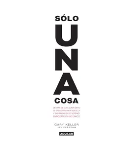 Solo una cosa / The One Thing (Spanish Edition) - Paperback