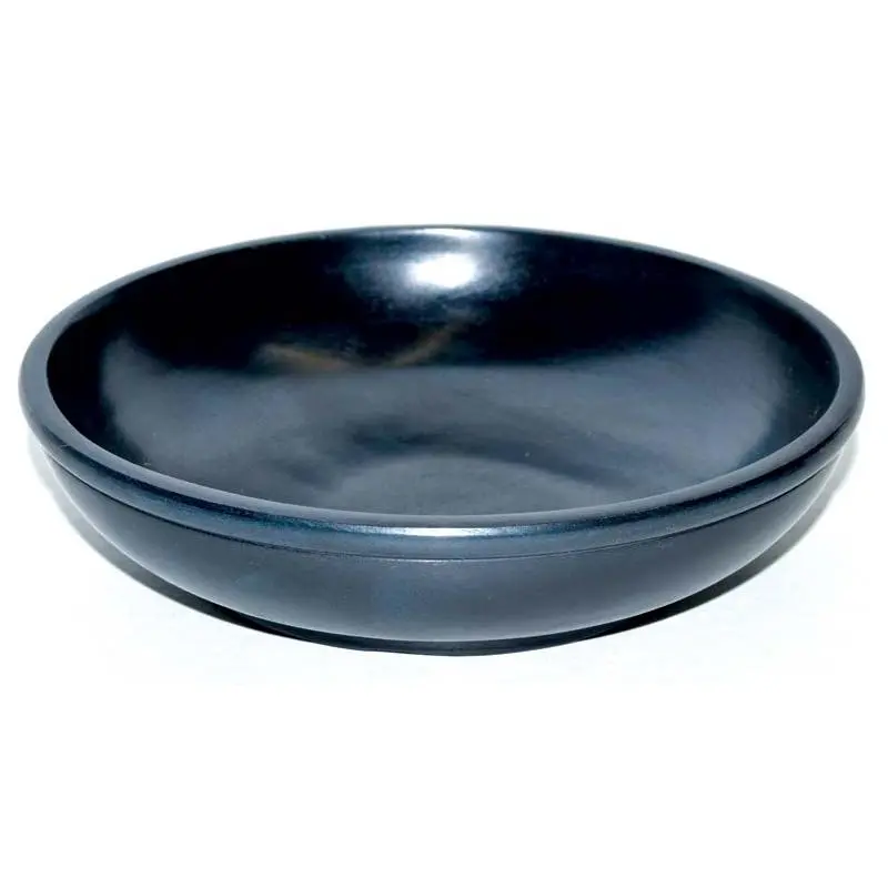 Black Stone Scrying Bowl 6 Inch Hand-Carved Natural Stone