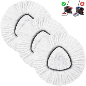 (for 1-Tank System Only) 3 Pack Mop Replace Heads, Mop Refill Heads Replacements Compatible with O Cedar Spin Mop- Easy to Replace, Microfiber, Machine Washable Cleaning Durable