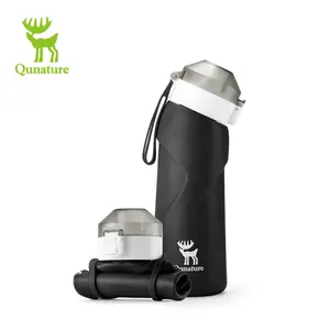 Slant Spout Straight Folding Soft Kettle Travel water bottle Sports Portable Sport Water Bottle Reusable Water Bottles 700ml Food-Grade Material Water-proof Camping Water Bottle