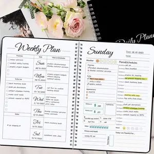 Daily Planner Notebook, Spiral Bound Weekly Time Management Journal, To-Do List Priority Tracker, Organize Your Schedule Efficiently, Office Planner