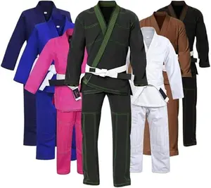 Right Punch Ultimate Brazilian Jiu Jitsu Gi – Preshrunk Unisex Bjj Gi Lightweight 450 Gsm Cotton Fabric | Perfect Fit for Men Women and Kids | Premium Training Uniform with Comfort Sizing Guide-Grey-White-Black-Blue-Pink-Brown-Navy