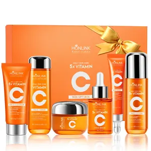 [SADOER->HONLINK] Skincare Set 6-in-1, Hydrating Repairing & Glowing Skin - Korean Skincare Kit for Dull & Dry Skin, Even Skin Tone & Radiant Glow