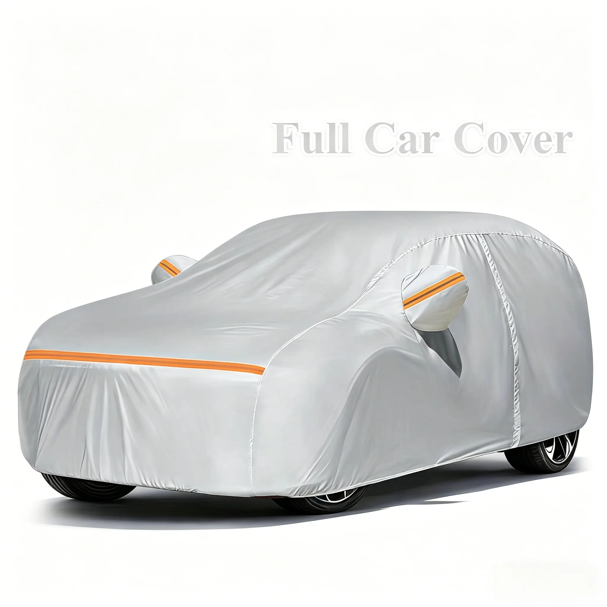 All-Weather Full Car Cover with Door Zipper Access for Most Sedans & SUVs, Easy Installation, UV Protection, Waterproof, Keeps Pollen & Dirt Off, Prevents Fine Scratches, Slows Paint Fading, Includes Storage Bag, Car Exterior Accessory, Car Sun Protection