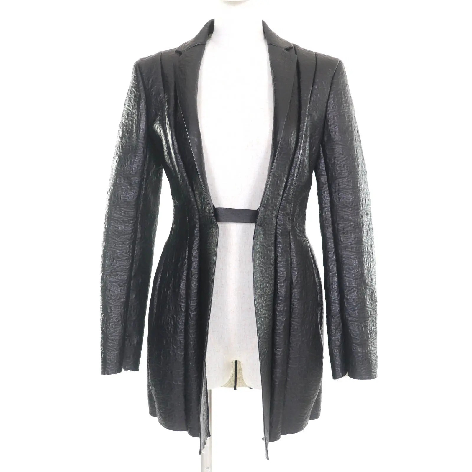 Pre-owned Celine Lambskin Small Leather Goods Shearling Jacket