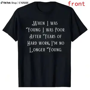 Laugh-Out-Loud Senior Shirt – 'When I Was Young I Was Poor' Sarcastic Joke