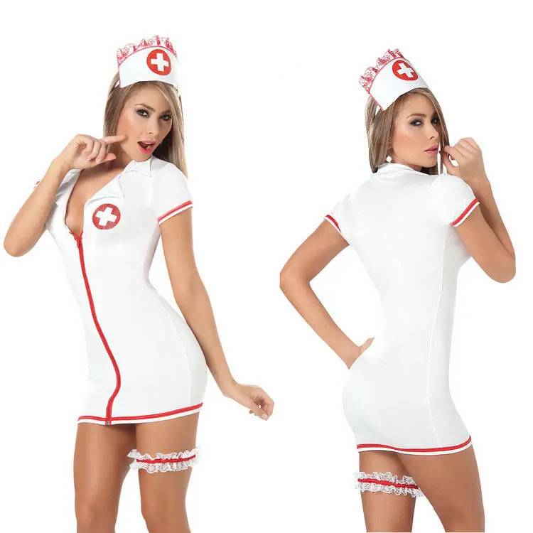 Sexy Nurse Costume Set, Women's White Uniform Outfit for Adult Halloween Party and Roleplay Cosplay Events, Clothes, Women's Clothes, Accessories, Costume Uniform, Cupro, Bold Nurse Costume, Machine Washable