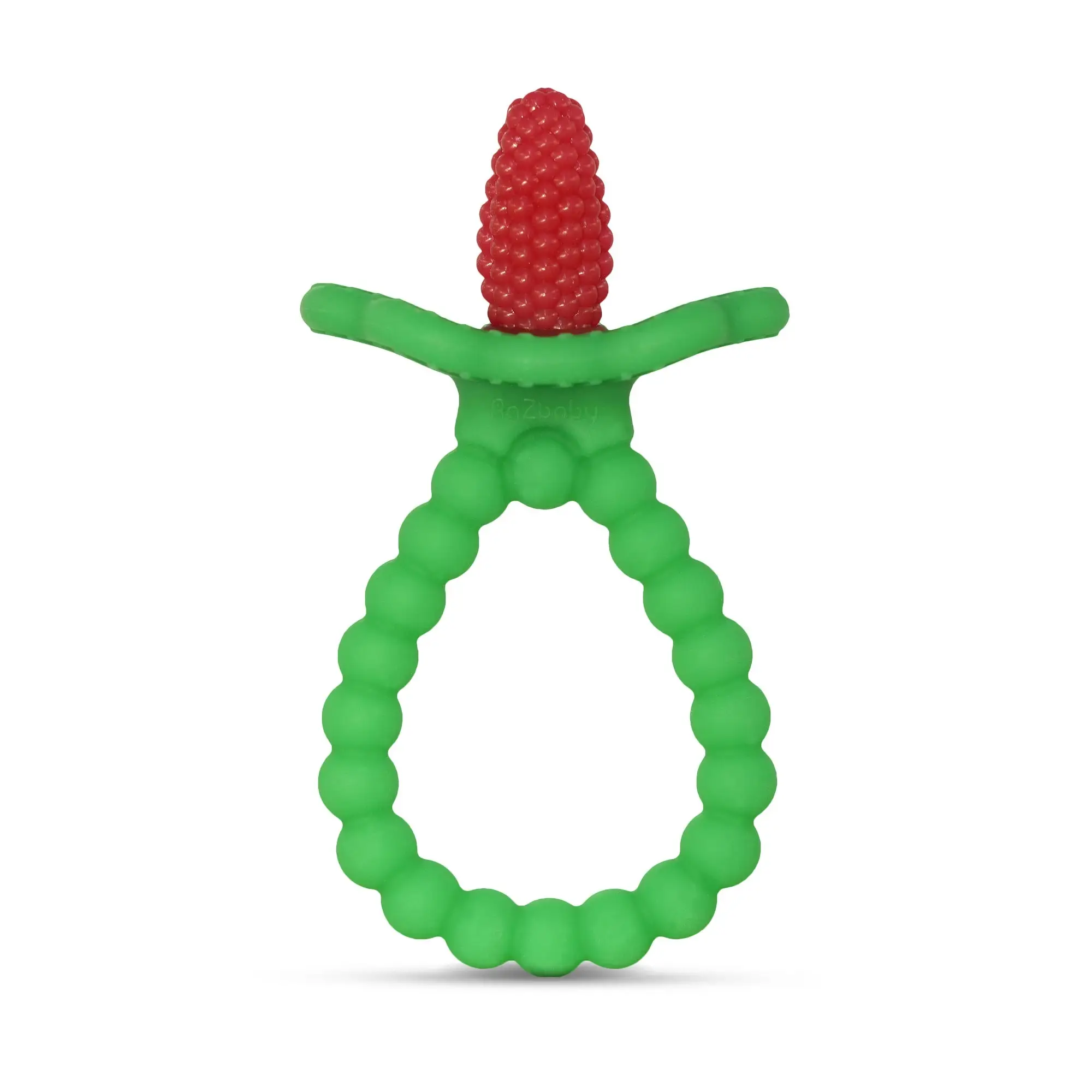 RaZbaby Silicone Baby Teether, BerryBumps Textured Silicone for Babies' Sore Gums, BPA Free, Easy-to-Hold, 3M+ Multi-Texture Teething Relief Toy