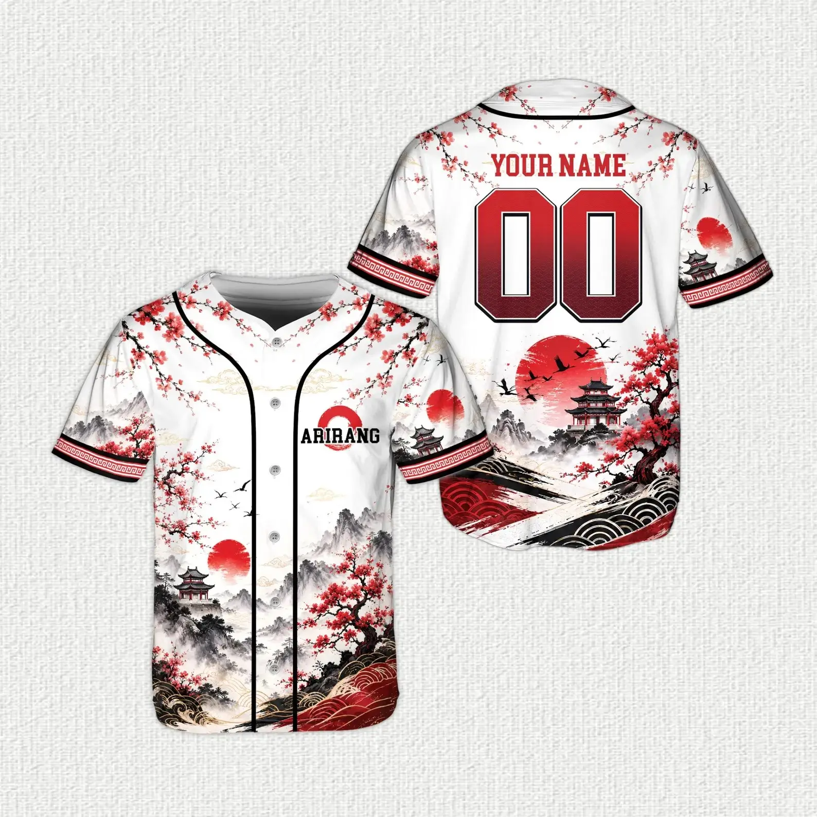 Personalized Arirang World Tour Baseball Jersey, Custom Bangtan Member Jersey, Custom Name Number Cherry Blossom Jersey, Kpop Concert Baseball Jersey, Kpop Fan Gift, Boy Group Kpop Concert Outfit
