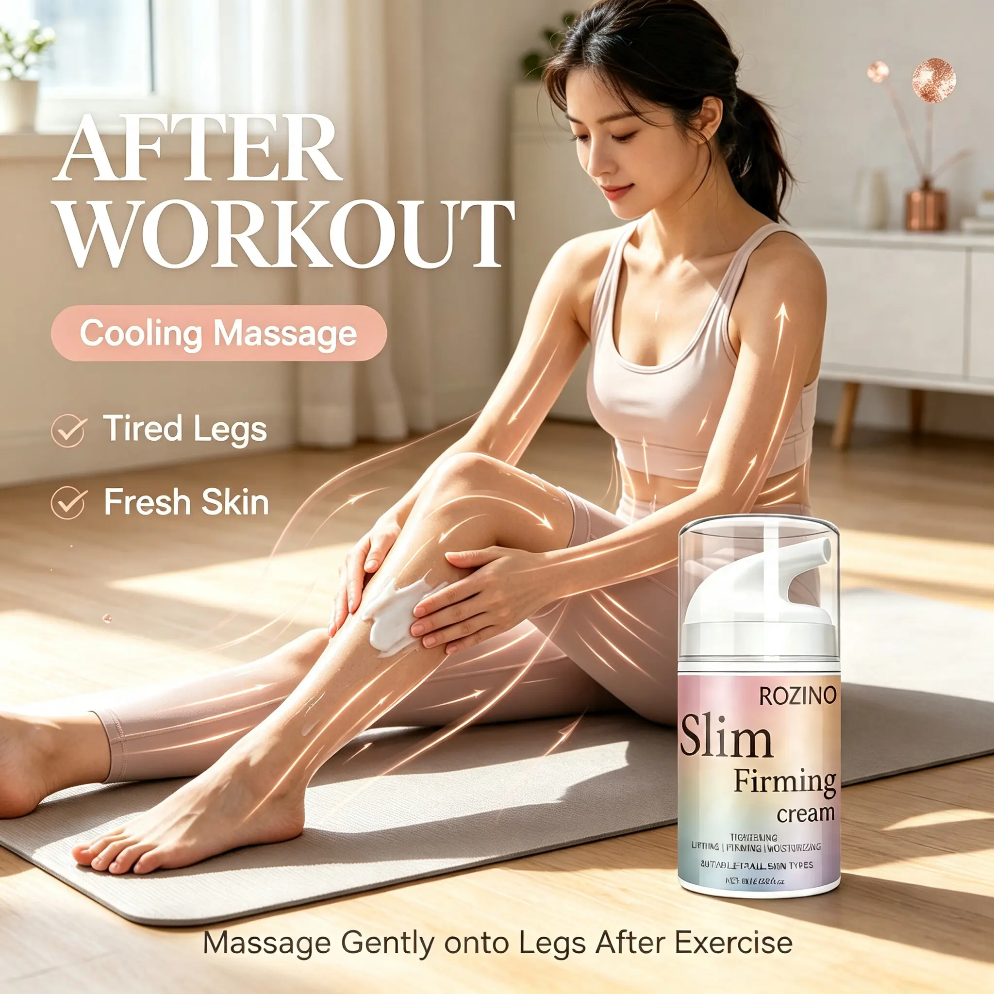 ROZINO Body Firming Cream 60ml, Moisturizing Skin Lotion, Tighten Loose Skin on Belly, Arms, Legs & Butt, Daily Body Care for Smoother Skin
