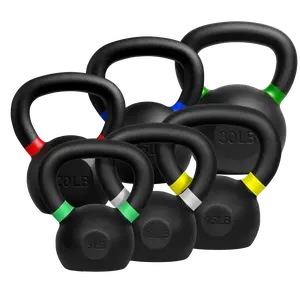 French Fitness Cast Iron Kettlebell Set 5-30 lbs (New)
