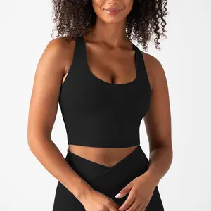 YITTY Active Women's Ultraluxe Built-in Bra Tank Top, Athleisure, 4-Way-Stretch
