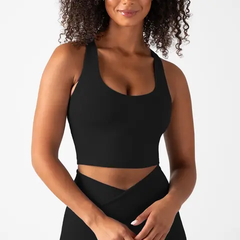 YITTY Active Women's Ultraluxe Built-in Bra Tank Top