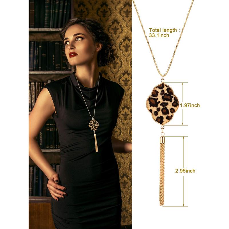 YAZILIND 3-Piece Leopard Jewelry Set – Bracelet, Earrings & Necklace For Women - View #2