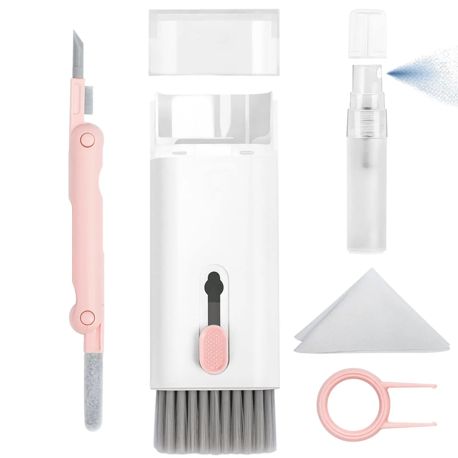 Keyboard Earbud Screen Cleaner Sprayer Kit for iPad iPhone iPod, Electronics Cleaning Pen Brush Tool for Phone Computer Screens Cleaners Spray