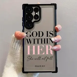 Inspirational Quotes Graffiti phone case for Samsung Galaxy S25 S24 S23 S22 S21 FE Ultra Plus 4G 5G, anti-drop transparent soft back cover