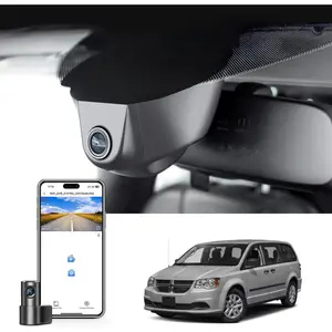 4K Front & 2K Rear 2 Channel HDR Dash Cam, Dual STARVIS 2 IMX678 IMX675, Custom Fit for Dodge Grand Caravan 2018 2019 2020,GT SE SXT etc, 5GHz WiFi, GPS, 128GB Card