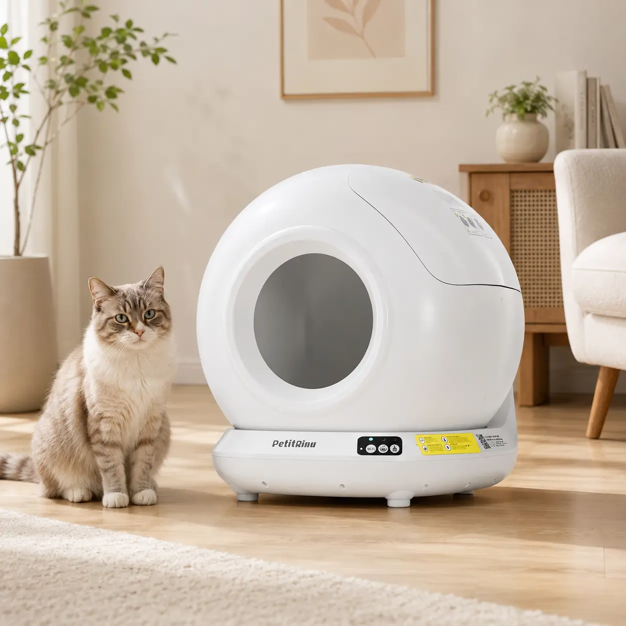 Automatic Self-Cleaning Cat Litter Box, 78L Extra-Large Enclosed Design with Dual Sensors, Gravity Detection, Odor Control & Litter Tracking Prevention