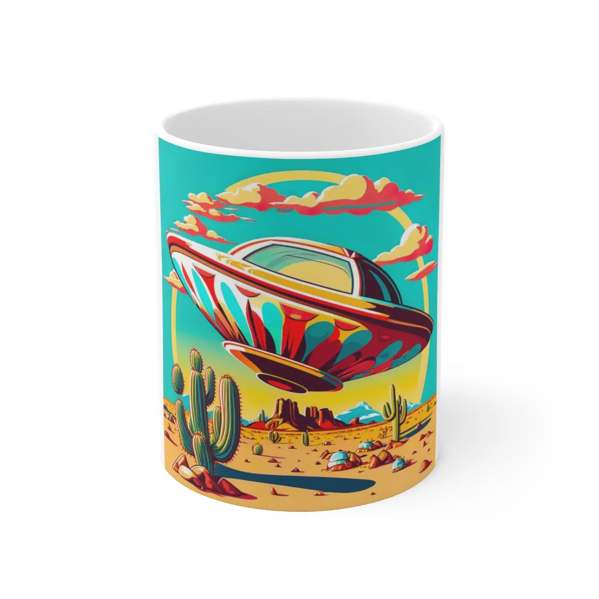 Surreal Dessert UFO Ceramic Mug 11oz Coffee Drinkware