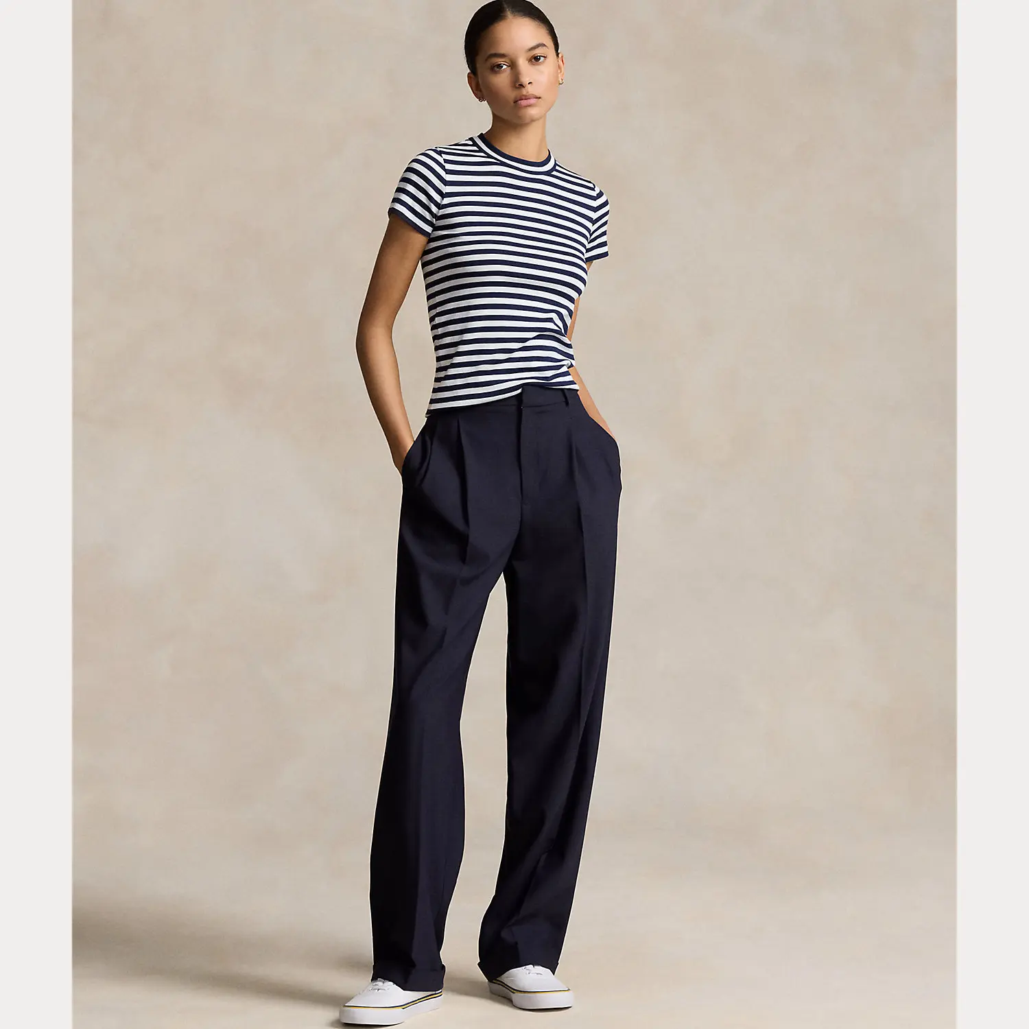 Polo Ralph Lauren - Striped Ribbed Cotton Crewneck Tee