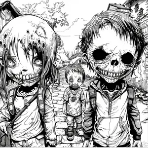 Zombie Children Screen Print, Signed Limited Edition Artwork (12x12)