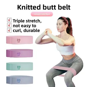 Hip Resistance Bands, Elastic Loop Exercise Bands, Non-Slip Stretch Fitness Bands for Leg & Glute Training, Home Workout Accessories for Men Women