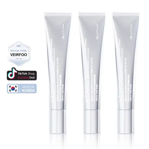 Korean Brand VEIRFOO Hydrating Firming & Anti-Wrinkle Eye Cream 20g*3tubes, Professional-Grade Contouring for Youthful-Looking Eyes