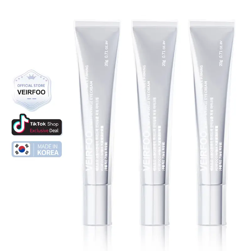 Korean Brand VEIRFOO Hydrating Firming & Anti-Wrinkle Eye Cream 20g*3tubes, Professional-Grade Contouring for Youthful-Looking Eyes